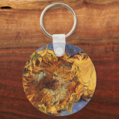 ヴィンセント・ヴァン・ゴッホ – 静物詩: 2つの切り取ったひまわり キーホルダー (正面)