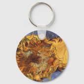 ヴィンセント・ヴァン・ゴッホ – 静物詩: 2つの切り取ったひまわり キーホルダー (裏面)