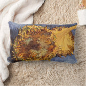 ヴィンセント・ヴァン・ゴッホ – 静物詩： 2つの切り取ったひまわり ランバークッション (ブランケット)