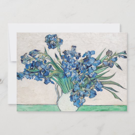 ヴィンセント・ヴァン・ゴッホ - 静物:アヤメの花瓶 招待状 (正面)