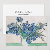 ヴィンセント・ヴァン・ゴッホ - 静物:アヤメの花瓶 招待状 (正面/裏面)