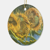 ヴィンセント・ヴァン・ゴッホ - 静物：四本の切り取られたひまわり セラミックオーナメント (左)