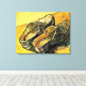 ヴィンセント・ヴァン・ゴッホ - 革のズックのペア キャンバスプリント (インサイチュ (ウッドフロア))