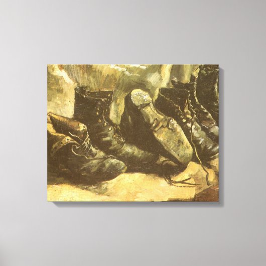 ヴィンセント・ヴァン・ゴッホ - 靴の静物画 三足 キャンバスプリント (正面)