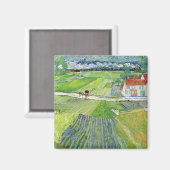 ヴィンセント・ヴァン・ゴッホ - 馬車と列車のある風景 マグネット (正面/裏面)