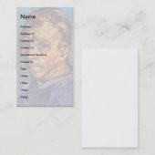 ヴィンセント・ヴァン・ゴッホ – 髭のないセルフポートレート 名刺 (正面/裏面)