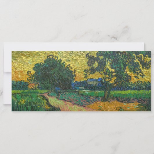 ヴィンセント・ヴァン・ゴッホ - 黄昏の風景 招待状 (正面)