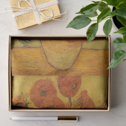 ヴィンセント・ヴァン・ゴッホ 黄色いひまわり15本の花瓶 薄葉紙 (ギフト)