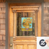 ヴィンセント・ヴァン・ゴッホ-12のひまわりの花瓶 ウィンドウサイン (ホームデコレーション)