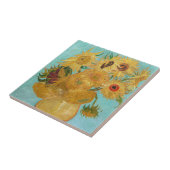 ヴィンセント・ヴァン・ゴッホ-12のひまわりの花瓶 タイル (側面)