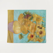 ヴィンセント・ヴァン・ゴッホ-12のひまわりの花瓶 タペストリー (正面(横))
