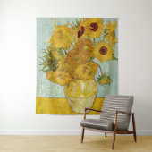 ヴィンセント・ヴァン・ゴッホ-12のひまわりの花瓶 タペストリー (インサイチュ)