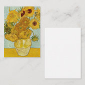 ヴィンセント・ヴァン・ゴッホ-12のひまわりの花瓶 ノートカード (正面/裏面)