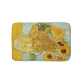 ヴィンセント・ヴァン・ゴッホ-12のひまわりの花瓶 バスマット (正面)