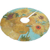 ヴィンセント・ヴァン・ゴッホ-12のひまわりの花瓶 ブラッシュドポリエステルツリースカート (アングル)