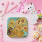 ヴィンセント・ヴァン・ゴッホ-12のひまわりの花瓶 ペーパープレート (パーティー)