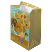 ヴィンセント・ヴァン・ゴッホ-12のひまわりの花瓶 ミディアムペーパーバッグ (正面アングル)