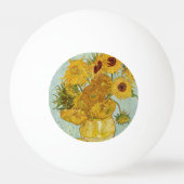 ヴィンセント・ヴァン・ゴッホ-12のひまわりの花瓶 卓球ボール (裏面)