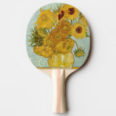 ヴィンセント・ヴァン・ゴッホ-12のひまわりの花瓶 卓球ラケット (裏面)