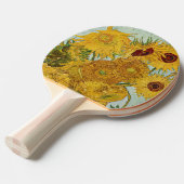 ヴィンセント・ヴァン・ゴッホ-12のひまわりの花瓶 卓球ラケット (正面アングル)