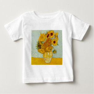 ヴィンセント・ヴァン・ゴッホ 12のひまわり 印象派 ベビーTシャツ