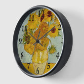 ヴィンセント・ヴァン・ゴッホ 12のひまわり 印象派 壁時計 (傾斜)