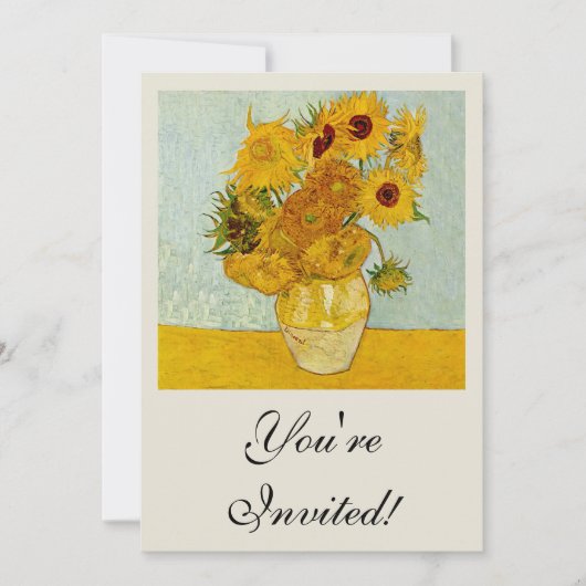 ヴィンセント・ヴァン・ゴッホ 12のひまわり 印象派 招待状 (正面)