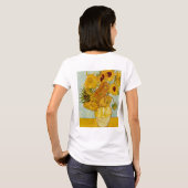 ヴィンセント・ヴァン・ゴッホ 12のひまわり 印象派 Tシャツ (裏面フル)