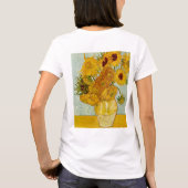 ヴィンセント・ヴァン・ゴッホ 12のひまわり 印象派 Tシャツ (裏面)