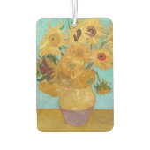 ヴィンセント・ヴァン・ゴッホ - 12本のひまわりが入った花瓶 カーエアーフレッシュナー (裏面)