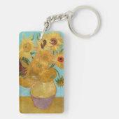 ヴィンセント・ヴァン・ゴッホ - 12本のひまわりが入った花瓶 キーホルダー (裏面)