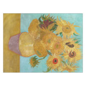 ヴィンセント・ヴァン・ゴッホ - 12本のひまわりが入った花瓶 テーブルクロス (正面(横))