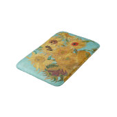 ヴィンセント・ヴァン・ゴッホ - 12本のひまわりが入った花瓶 バスマット (アングル)