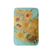 ヴィンセント・ヴァン・ゴッホ - 12本のひまわりが入った花瓶 バスマット (正面縦)