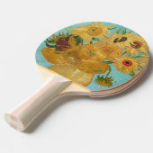 ヴィンセント・ヴァン・ゴッホ - 12本のひまわりが入った花瓶 卓球ラケット (正面アングル)