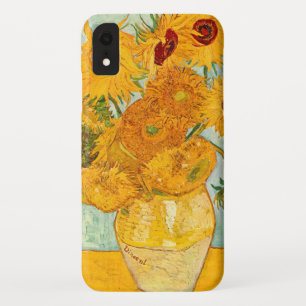 ヴィンセント・ヴァン・ゴッホ 12本のひまわりが花瓶に入ったアート作品 iPhone XRケース
