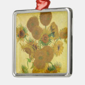 ヴィンセント・ヴァン・ゴッホ - 15本のひまわりが入った花瓶 メタルオーナメント (左)