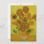 ヴィンセント・ヴァン・ゴッホ 15本のひまわり絵画 招待状 (裏面)