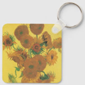 ヴィンセント・ヴァン・ゴッホ - 15 本のひまわりが入った花瓶 キーホルダー (裏面)