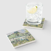 ヴィンセント・ヴァン・ゴッホ - 2人の人物のある農家 ストーンコースター (横)