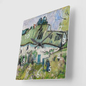 ヴィンセント・ヴァン・ゴッホ - 2人の人物の農家 スクエア壁時計 (傾斜)