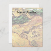 ヴィンセント・ヴァン・ゴッホ - 2匹のウサギのある野原 美術 招待状 (正面/裏面)