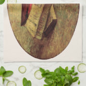 ヴィンセント・ヴァン・ゴッホ-3冊の本を持つ静物詩 キッチンタオル (折り畳み)