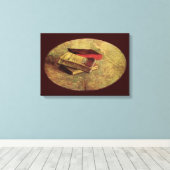 ヴィンセント・ヴァン・ゴッホ-3冊の本を持つ静物詩 キャンバスプリント (インサイチュ (ウッドフロア))