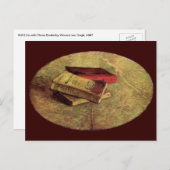 ヴィンセント・ヴァン・ゴッホ-3冊の本を持つ静物詩 ポストカード (正面/裏面)