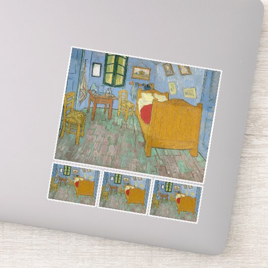 ヴィンセント・ヴァン・ゴッホ、Bedroom in Arles、第2版 シール (詳細)