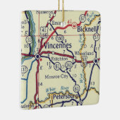 ヴィンセンヌINヴィンテージマップ セラミックオーナメント (右)