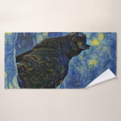 ヴィンセ絵画ント・バン・ゴッホのデジタル・シャンバラ猫 バスタオル (バスタオル)