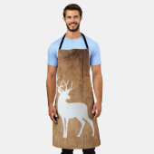 ヴィンタガ美しいウッド&ディアー エプロン (着用した状態)