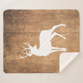 ヴィンタガ美しいウッド&ディアー シェルパブランケット (正面(横))